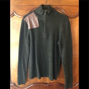 Ralph Lauren “hunter” sweater w leather patch